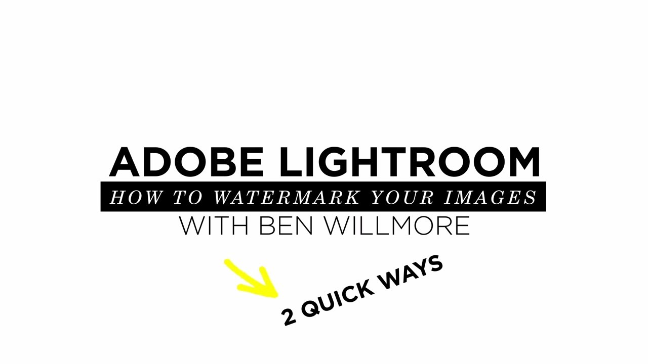 How to Add a Professional Watermark in Lightroom (Text and Logo)