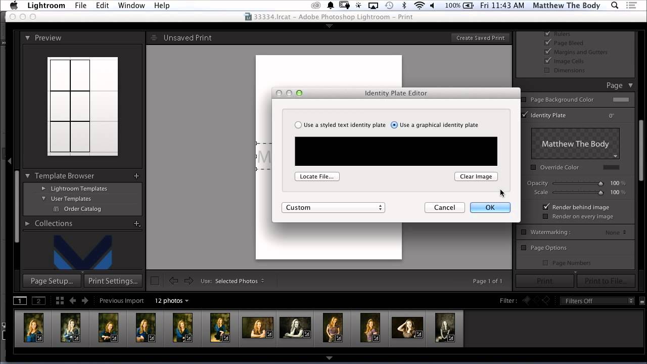 How to Build Custom Portrait Proof Sheets in Lightroom's Print Module