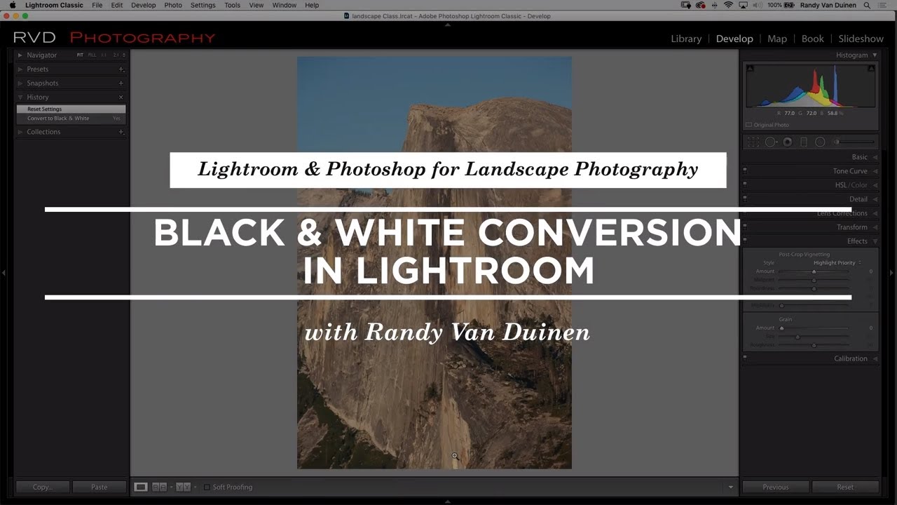 The Ansel Adams Method: How to Convert Photos to Black and White in Lightroom the Right Way