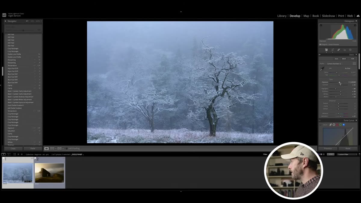Before/after toggle showing beginner edit result