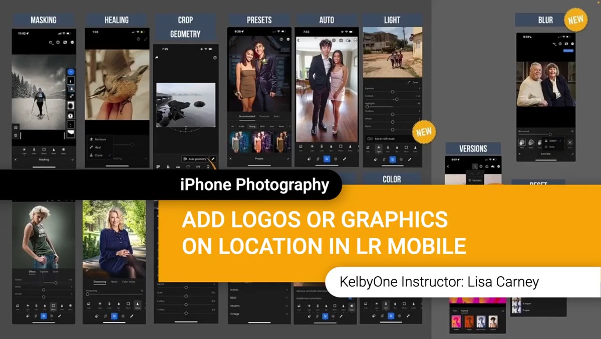 Lightroom Mobile interface shown on a mobile device