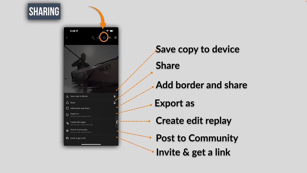 Export options dialog box displayed on screen