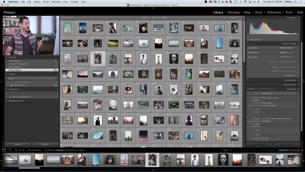 Crop tool open with 1:1 aspect ratio selected in Lightroom
