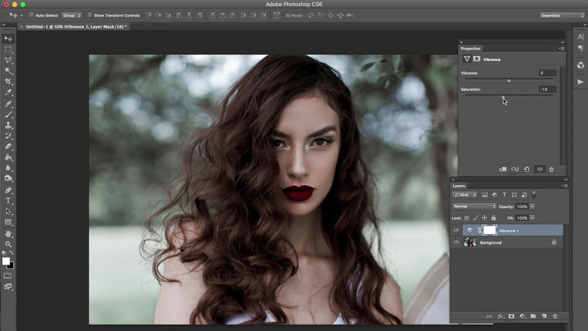 Hue/Saturation adjustment layer with saturation lowered