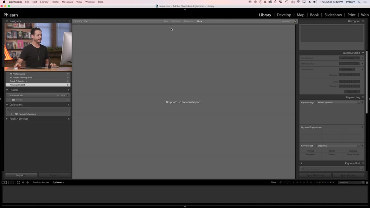 Dragging an image file directly into Lightroom&rsquo;s interface