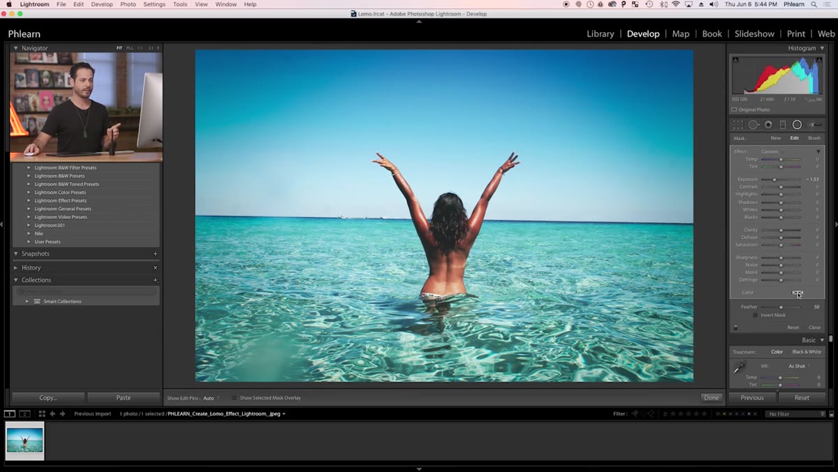 Color picker open with a magenta/green hue being selected
