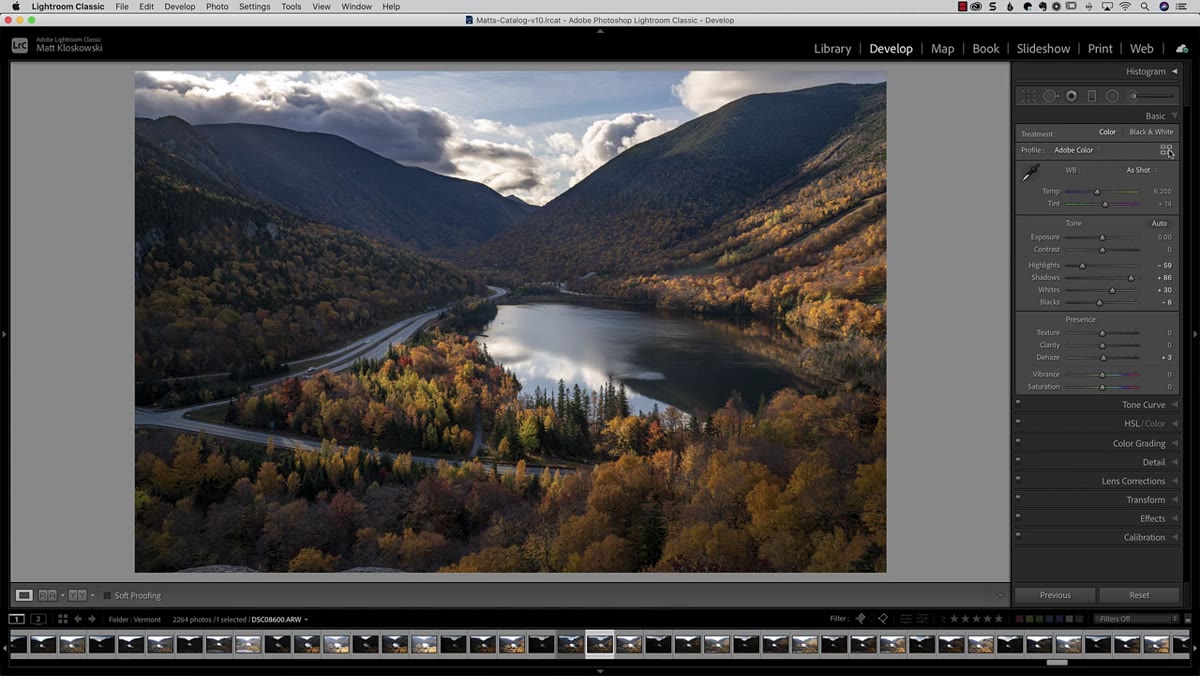 Profile browser open with fall-specific profiles visible