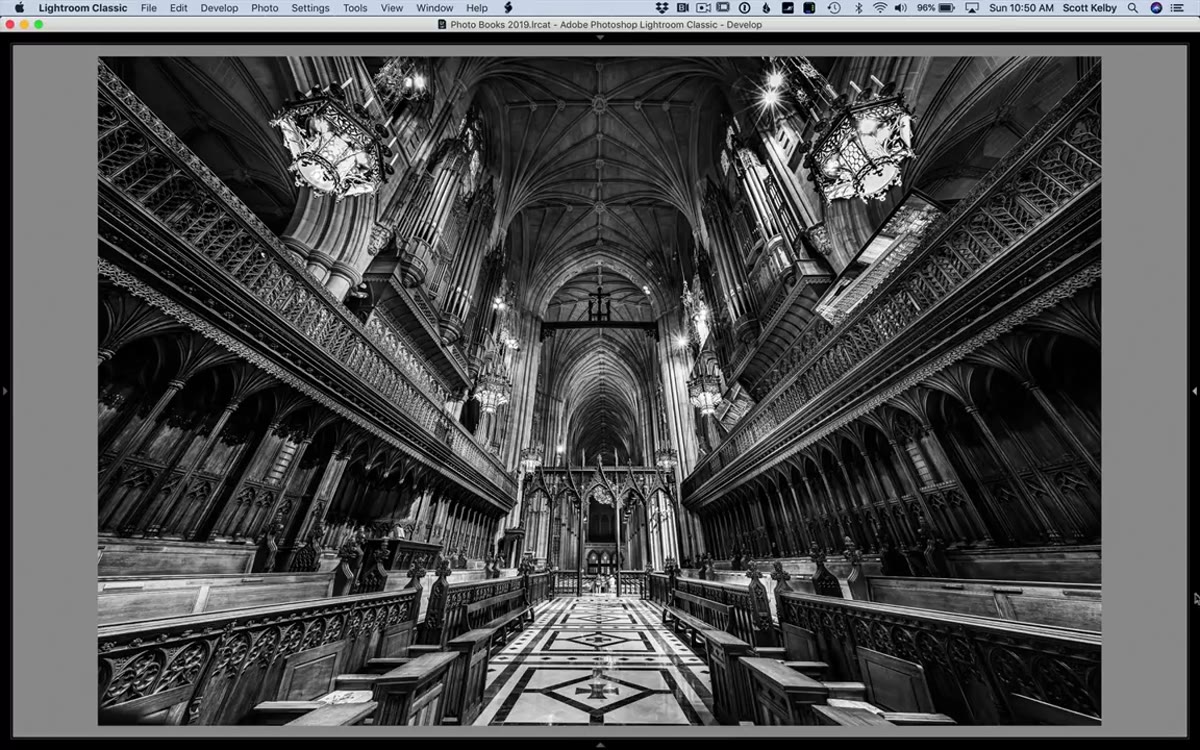 Detail panel open with Sharpening Amount slider being increased