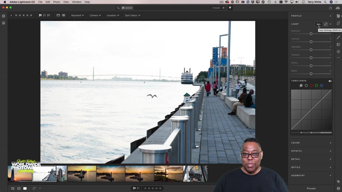 Auto button being clicked, Basic panel sliders jumping to new values