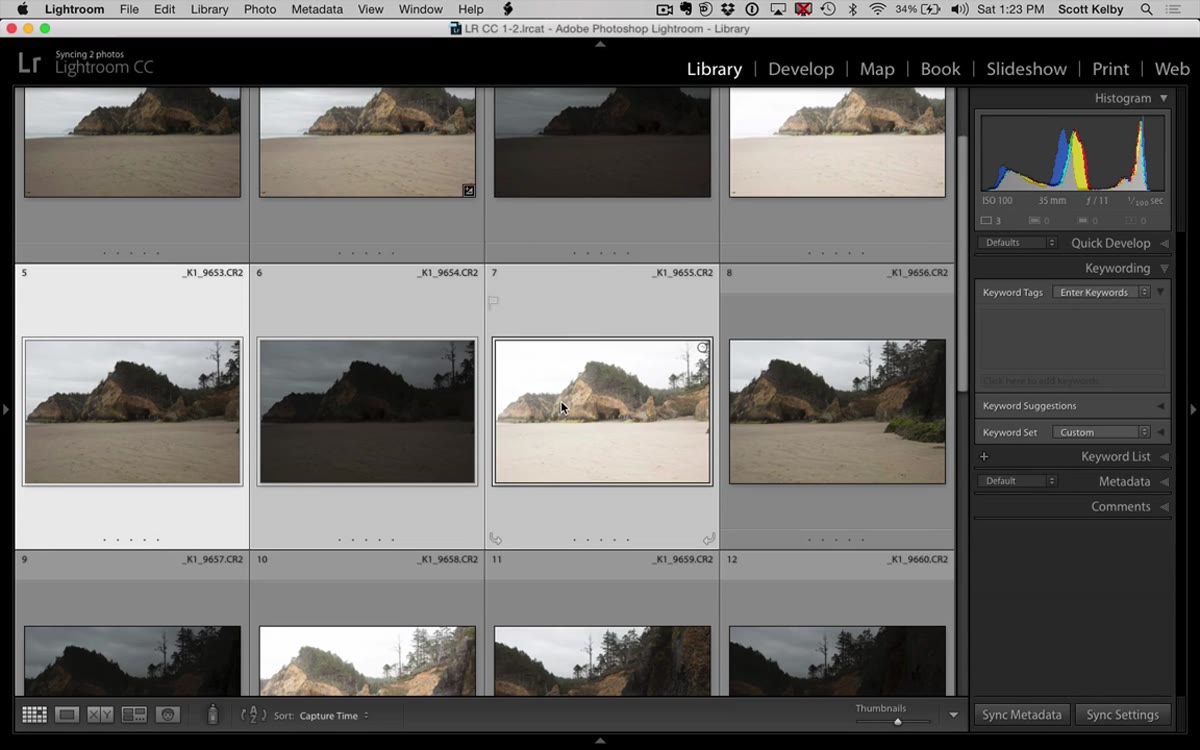Keyboard shortcut creating HDR in background with status indicator