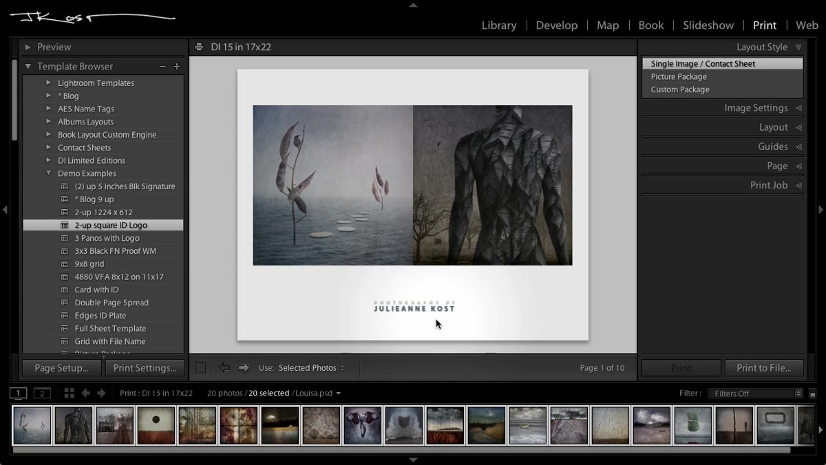 Page panel showing background color set to black with graphic logo watermark