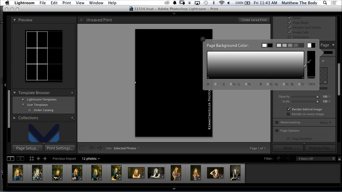 Background set to black with identity plate at 100% opacity