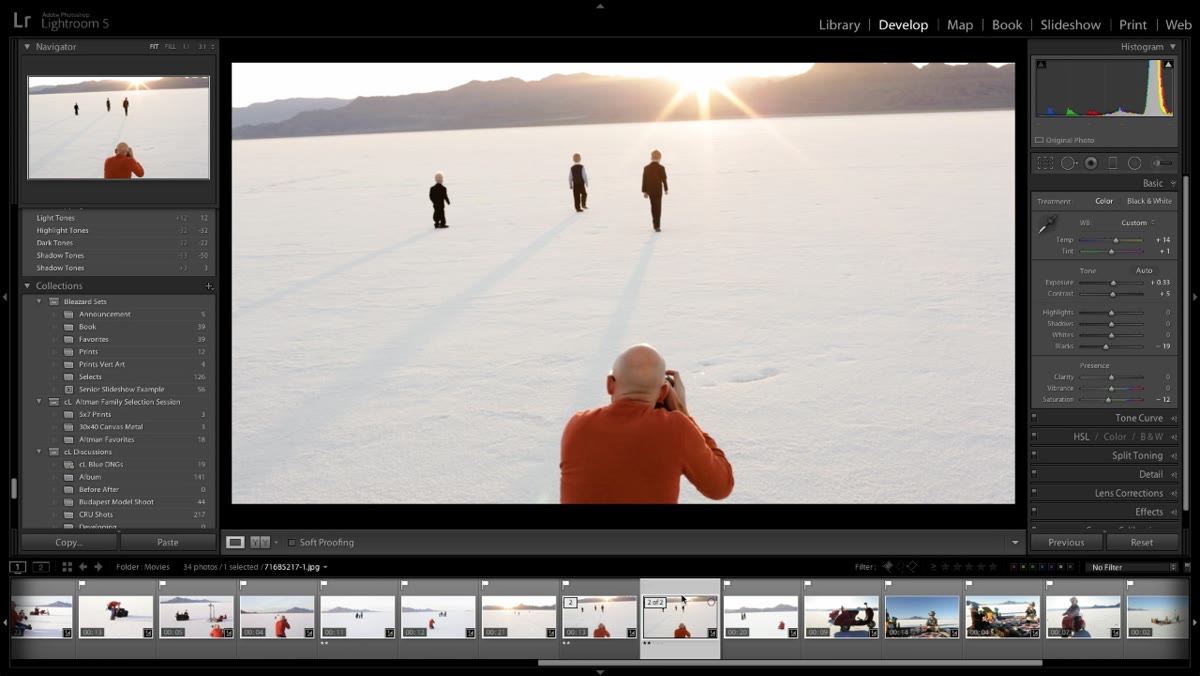 Library module open with JPEG and video clip visible