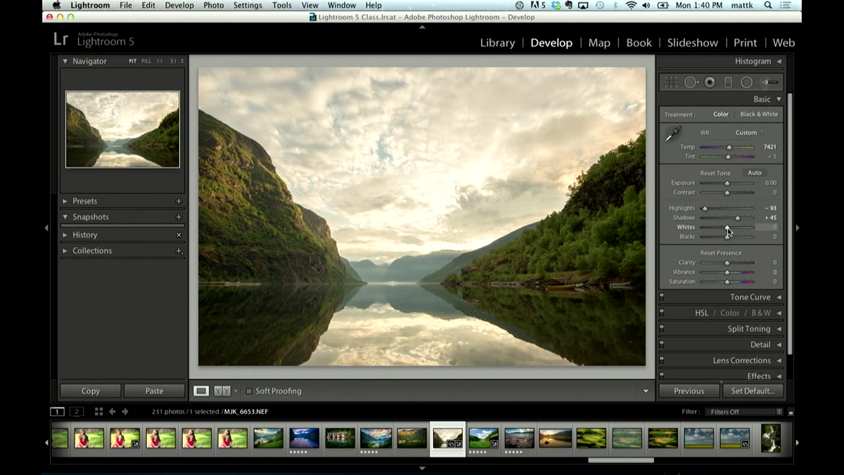 Whites slider clipping warning visible with option key held