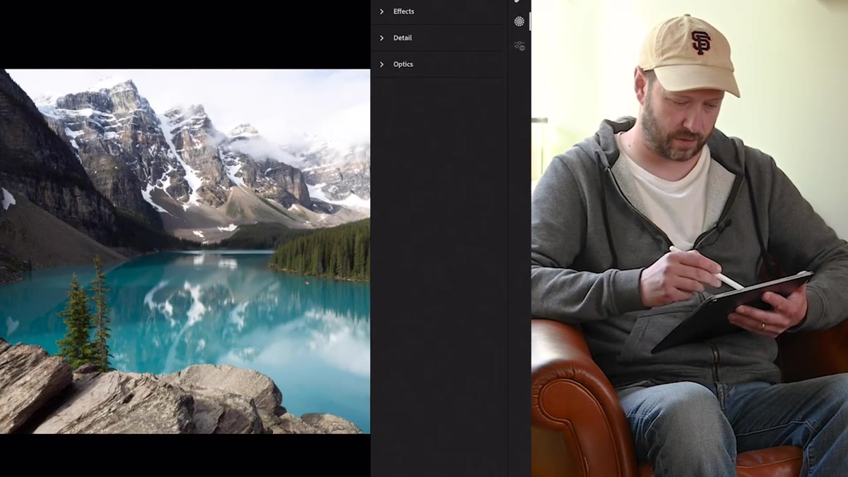Drawing a graduated filter down from the top of the sky