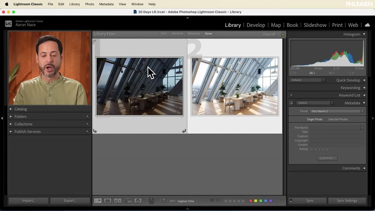 Right-click context menu showing Photo Merge and HDR options