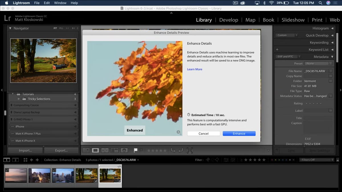 Enhance Details preview dialog with before/after toggle