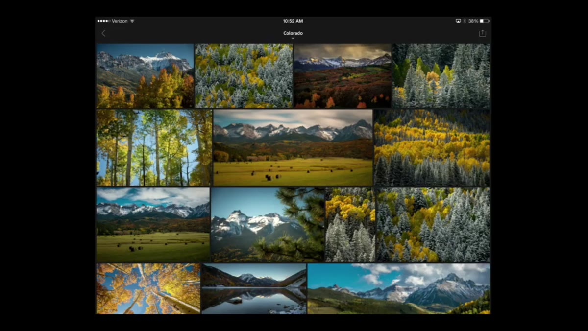 Filter options showing star rating filter above photo grid