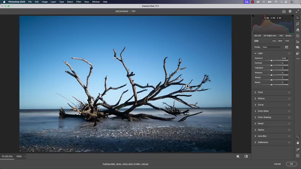 Double-clicking smart object layer to open Camera Raw