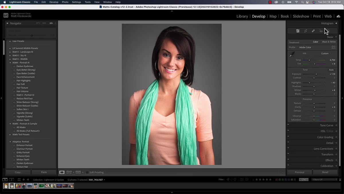 Masking icon visible in Develop module top right