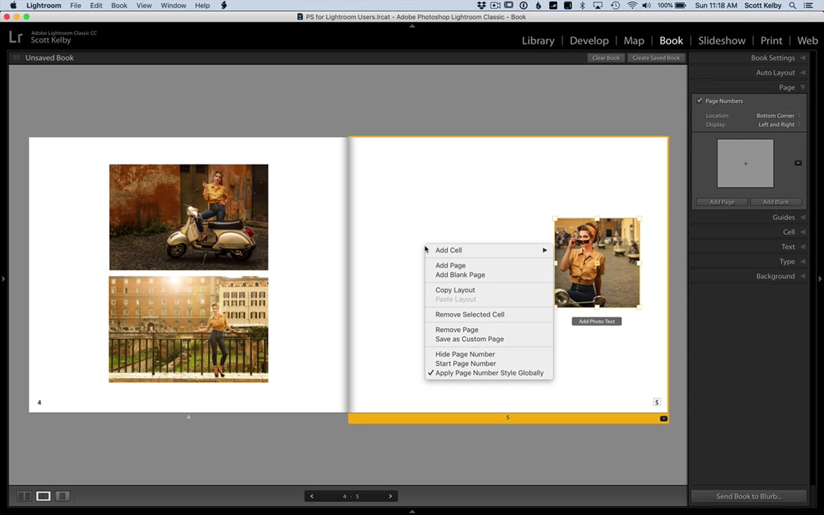 Right-click context menu showing the Add Cell option