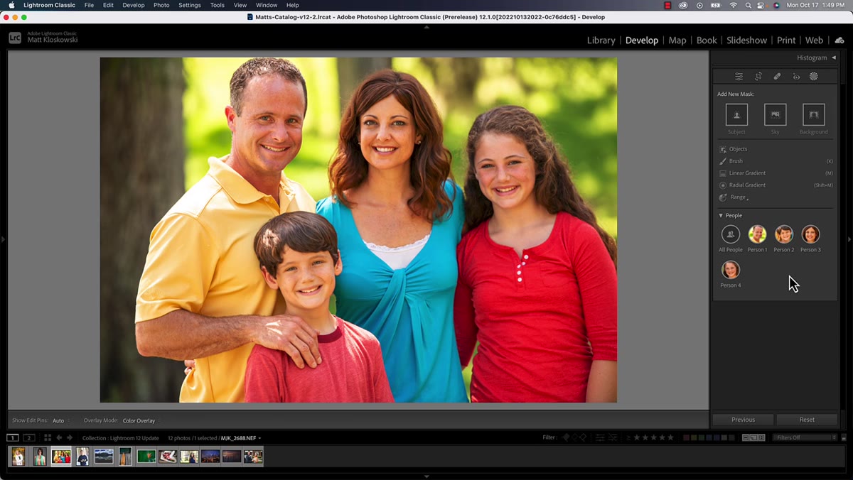 People section expanded showing face, body, eyes, teeth options