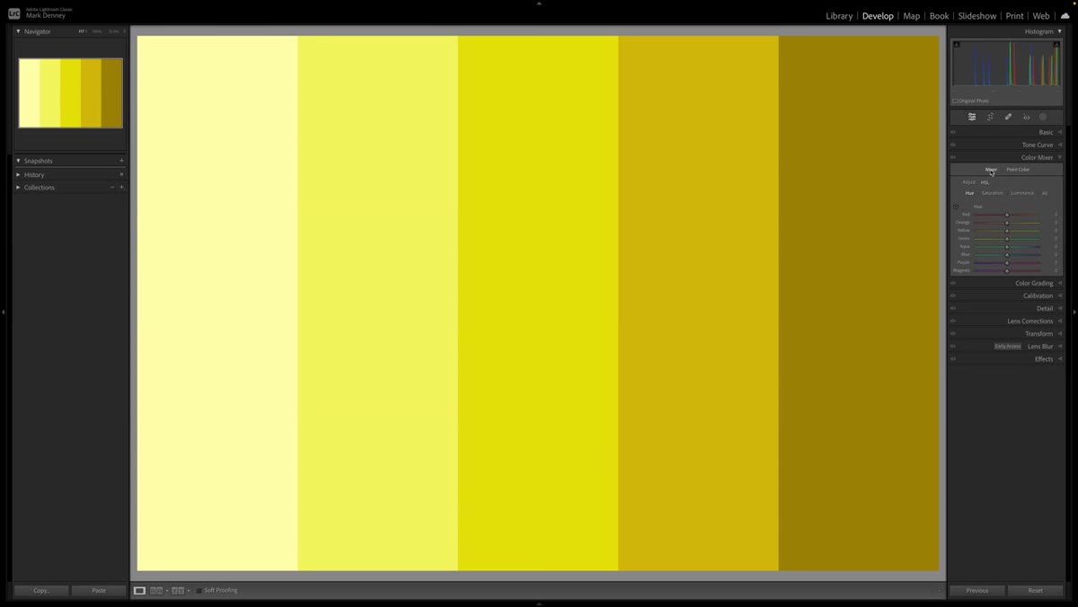 Point Color panel tab visible next to the Color Mixer section
