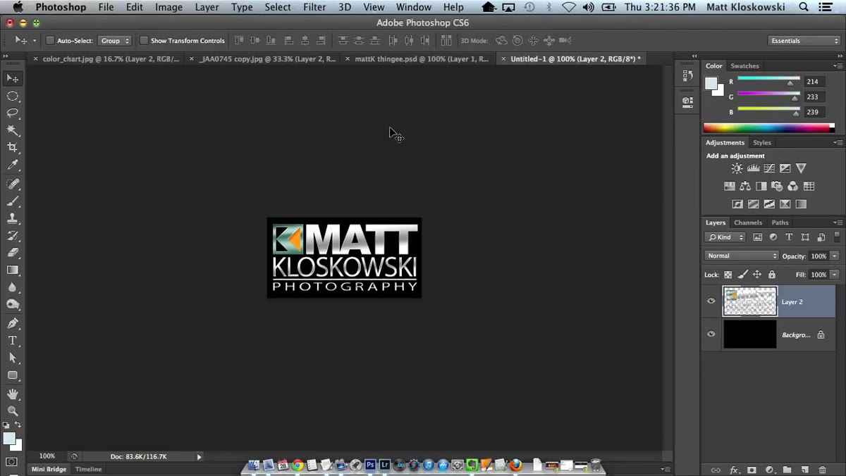 Custom graphic open in Photoshop with transparent background