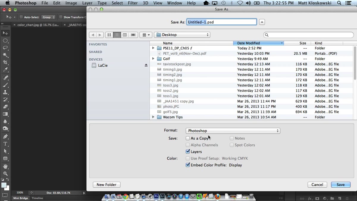 Photoshop Save As dialog with PNG format selected