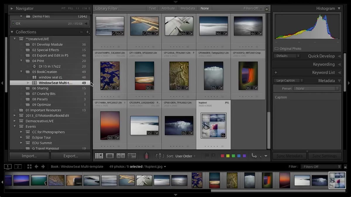 Dropping the imported JPEG into the Window Seat collection