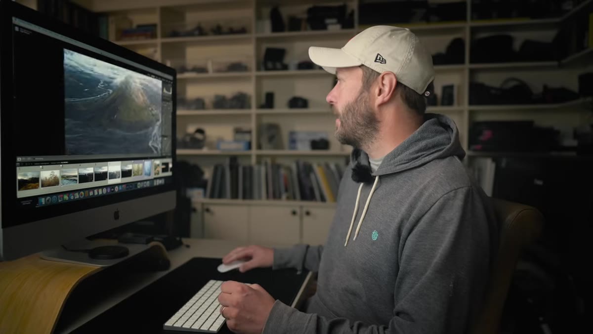 Exposure slider returned to neutral, editing session beginning with informed intent