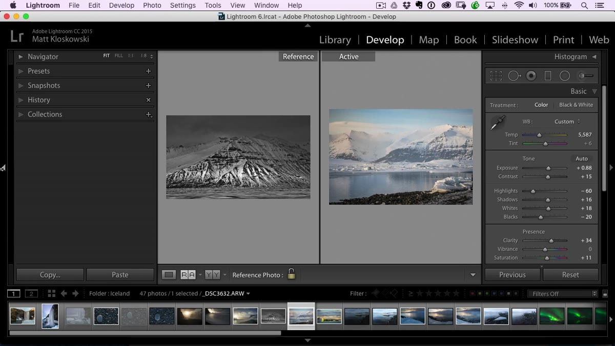 Two photos displayed side by side in Reference View