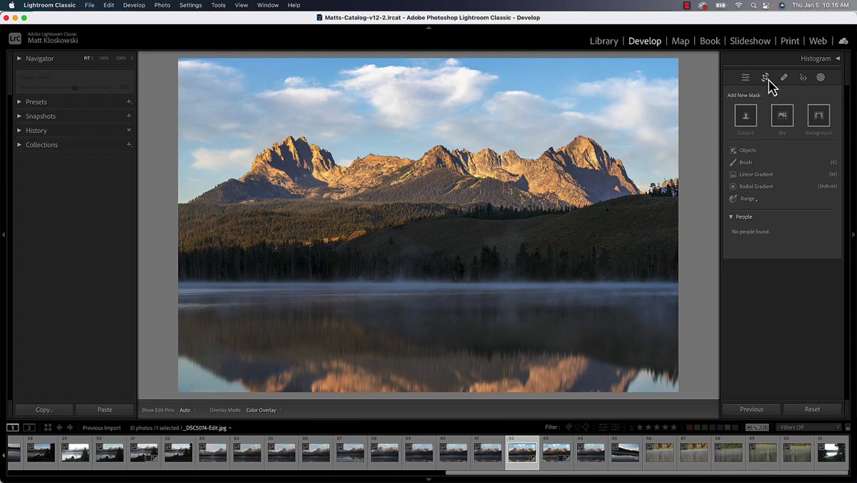New adjustment slider icon highlighted in top-left of tool strip