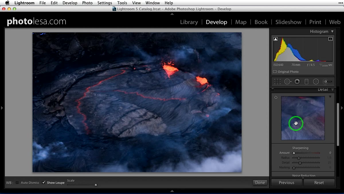 Small zoom preview panel showing close-up of image detail