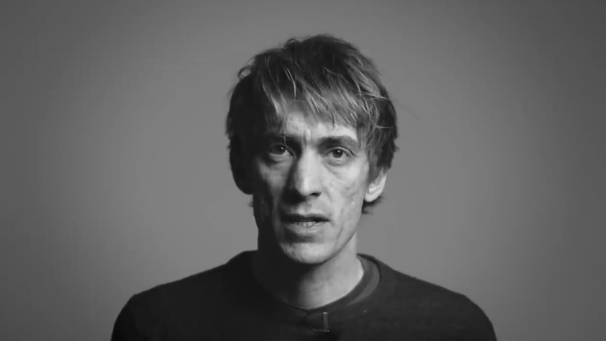 Timeline showing six raw, flat, desaturated video clips