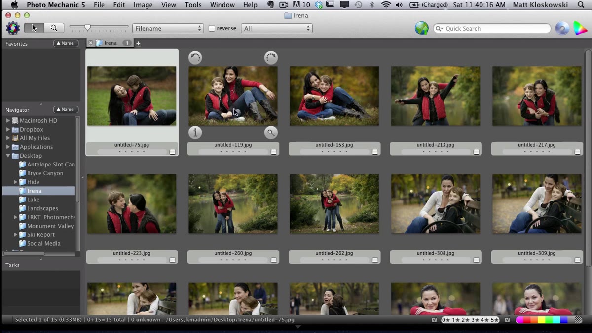 Workflow overview showing Photo Mechanic feeding into Lightroom