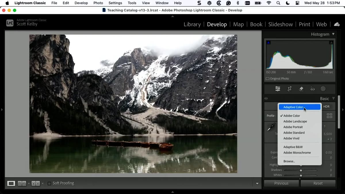 Image showing result after Adaptive Color profile applied