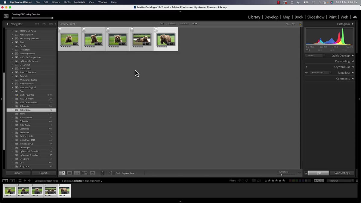 Progress bar showing batch Enhance processing underway