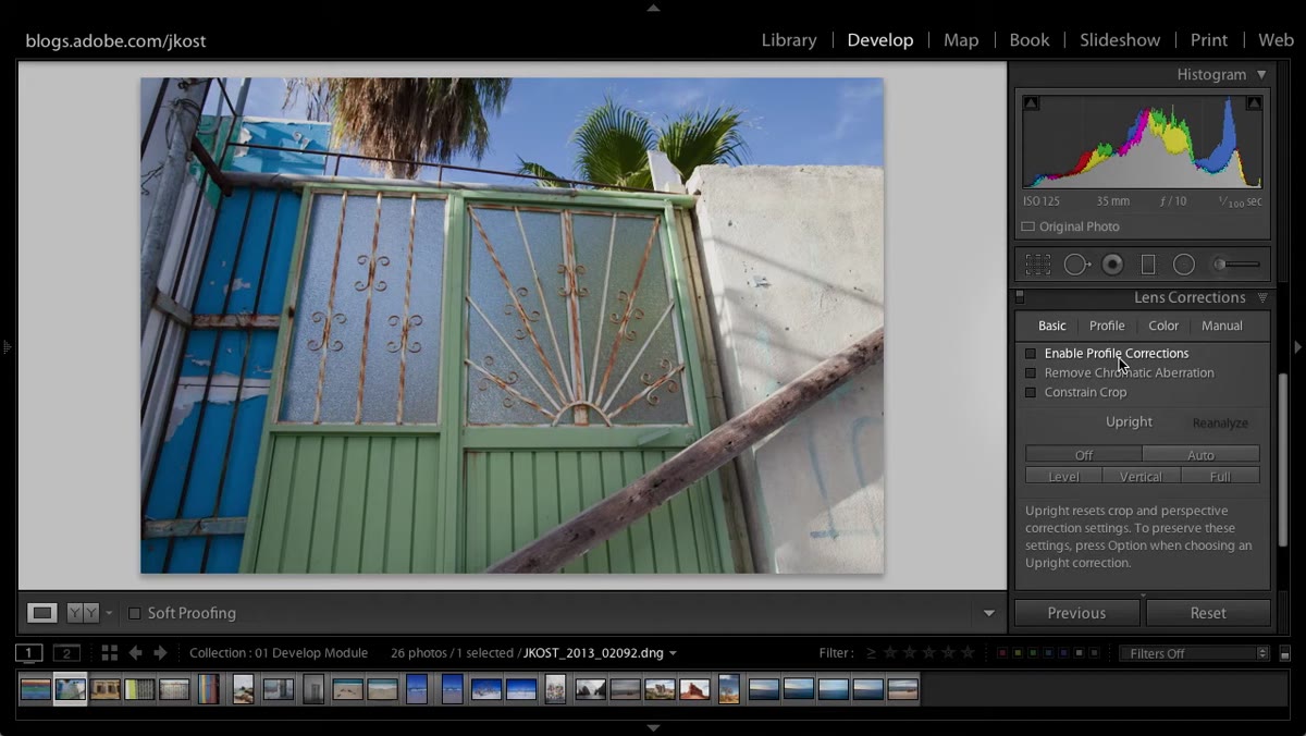 Presenter explaining the need for extra frame data before correcting