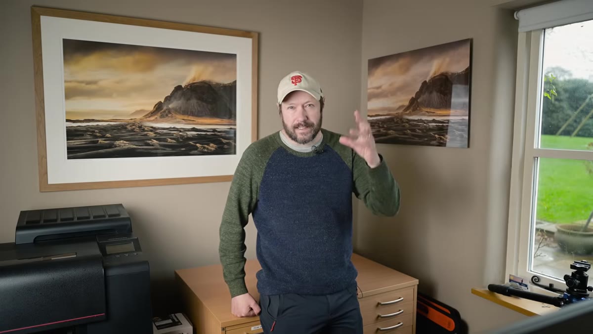 Nigel discussing different print locations around his house