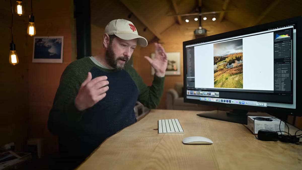 Lightroom Develop module with soft proofing panel active