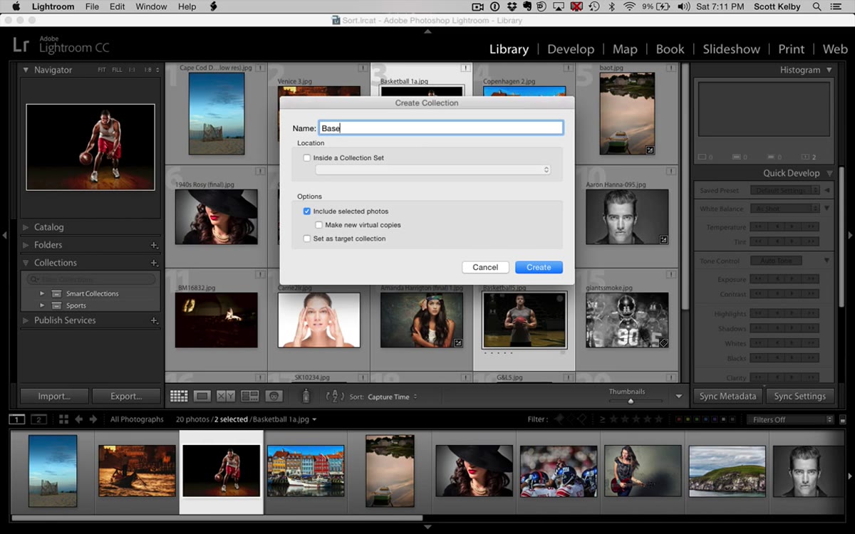New collection dialog open with &ldquo;Inside a Collection Set&rdquo; option selected