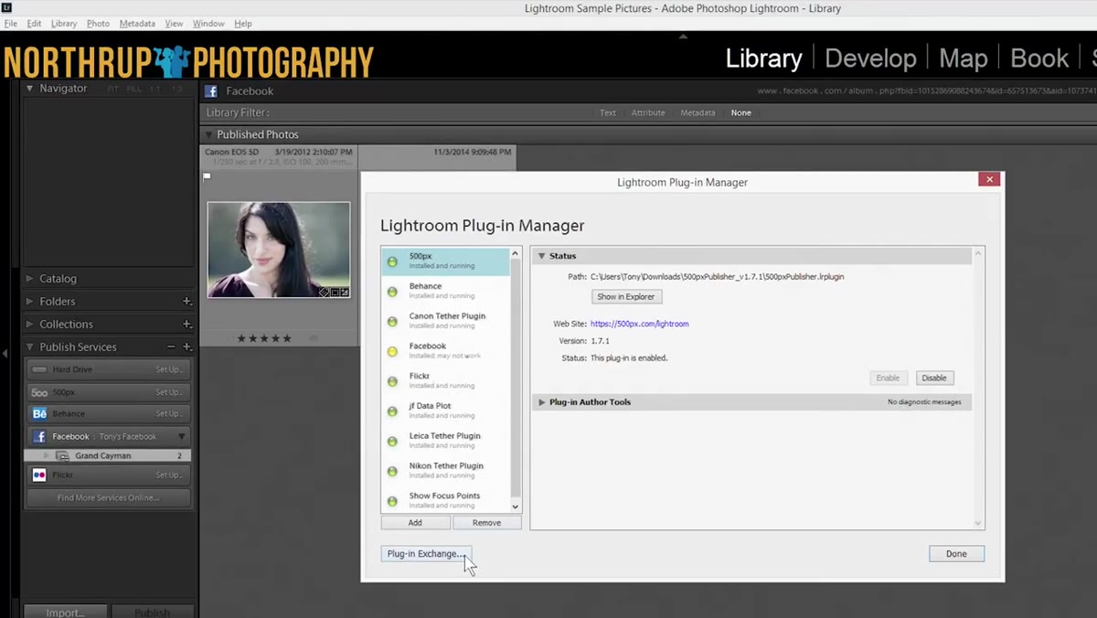 Adobe Plugin Exchange website shown in browser