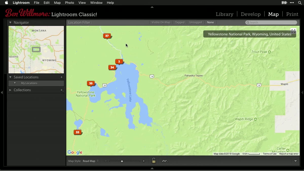 Instructor describing how location data gets attached to images