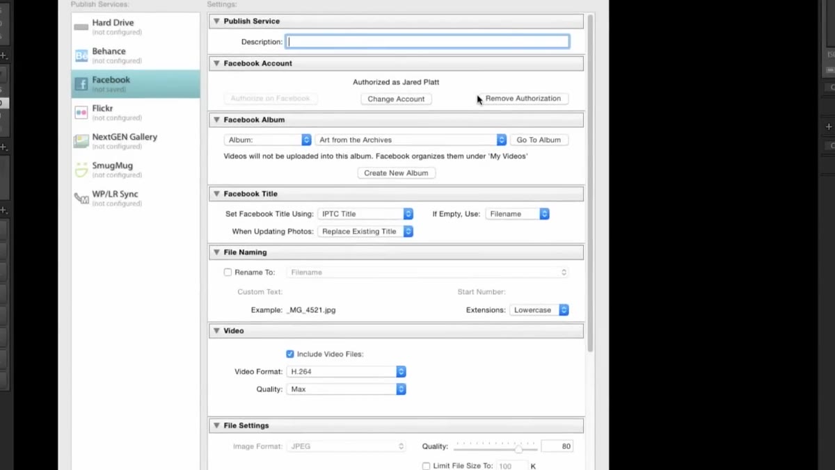 Description field in Facebook publish dialog with caption being typed