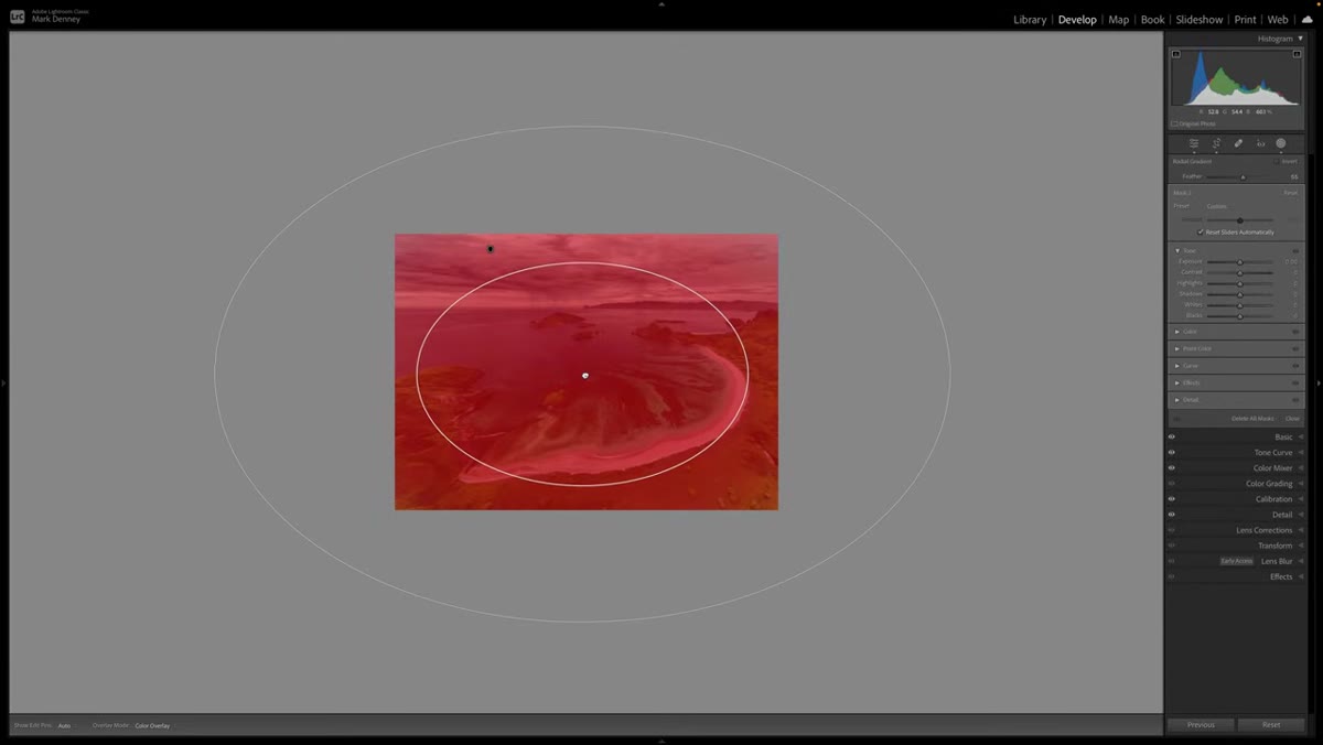 Radio Gradient drawn large across the whole image
