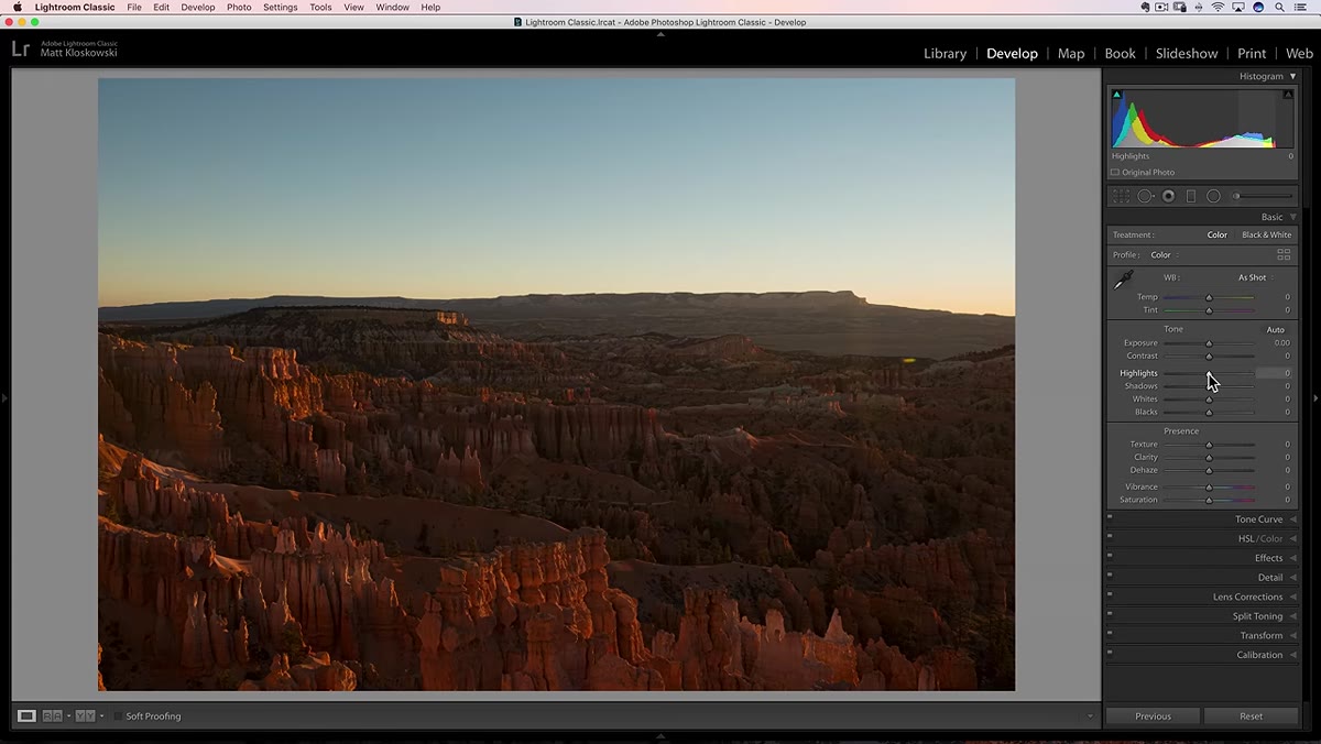 Side-by-side effect comparison of Texture versus Clarity on landscape
