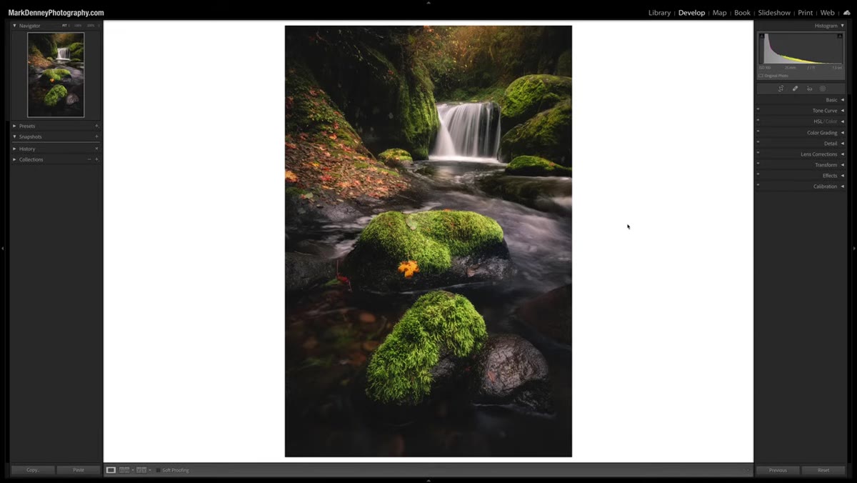 Lightroom develop panel with Calibration section closed