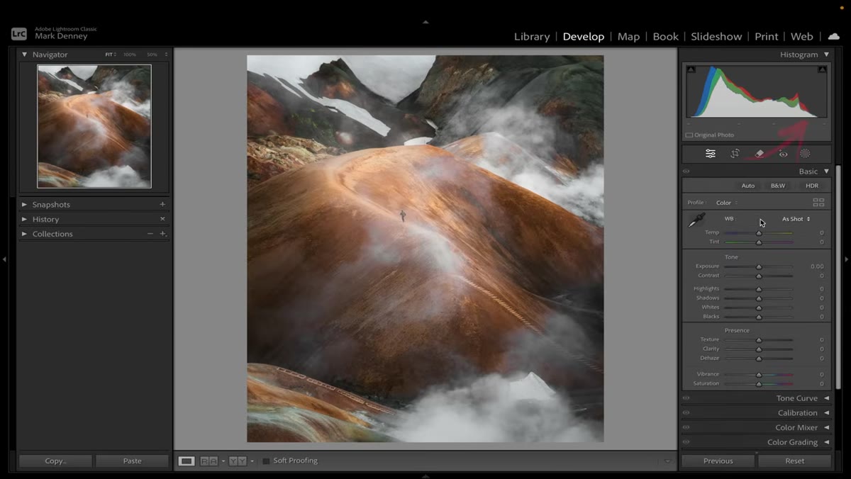 Histogram shift while moving Exposure slider in Basic panel