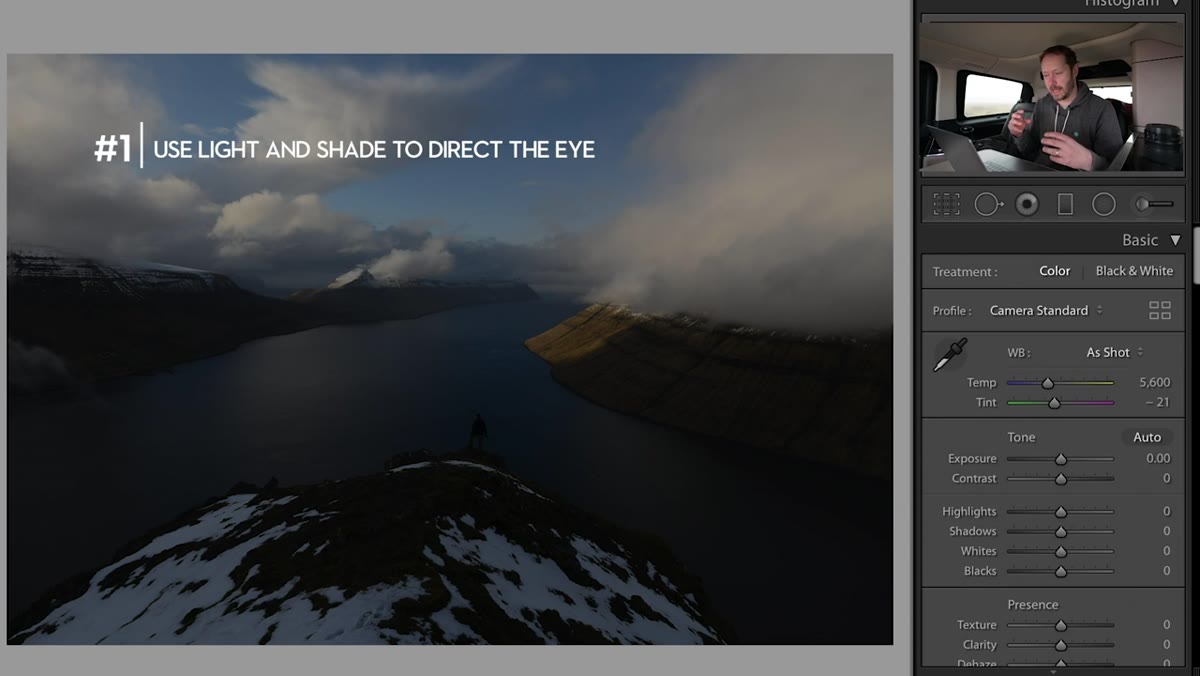 Dark vignette drawing viewer&rsquo;s eye toward center of frame